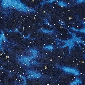 navy with metallic pattern fabric|Kaufman Stargazers Metallic Sky Navy, Fabric by the .